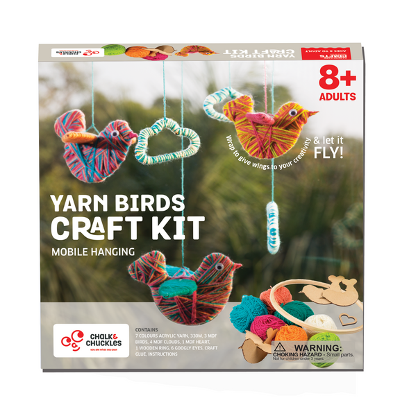 Yarn Wrapping, String Art Craft Kit Bird Themed DIY Hanging Mobile