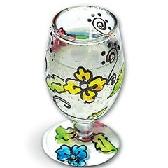 Glass Painted Candle Goblets