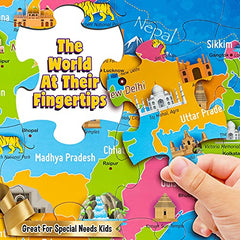 ZiGYASAW India Map States of India Activity Puzzle STEM Toy - Educational Learning Aid for Kids 5 Years and Above