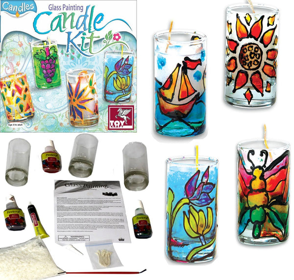 JumpingJumbo Glass painting, Candle Making, DIY Candle Making Kit for Kids  , Art and Craft Activity Kit, Complete Candle Making kit, Glass Painting  Kit, Paint the Glass Tumblers and Make Candles 
