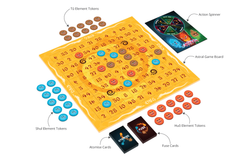 Luma World Educational Board Game for Ages 9 and up: Xíng | STEM game to Learn Factors, Multiples, Mental Math and Improve Problem Solving | Action Spinners and Collectible Element Tokens Included