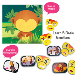 Monkey Expressions Preschool Feelings Magnetic Puzzle