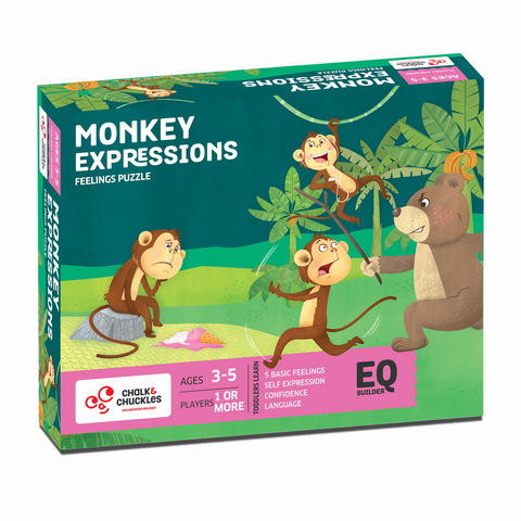 Monkey Expressions Preschool Feelings Magnetic Puzzle