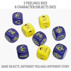 Rolling Tales, Story Telling Wooden Dice Cubes