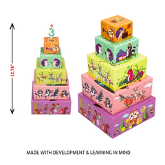 Stack a Cake, 3-6 Yrs, First Stacking Board Game, Roll and Play-Sing and Dance