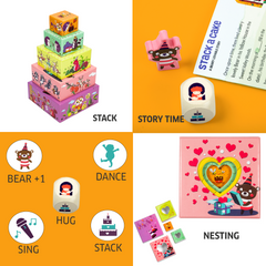 Stack a Cake, 3-6 Yrs, First Stacking Board Game, Roll and Play-Sing and Dance