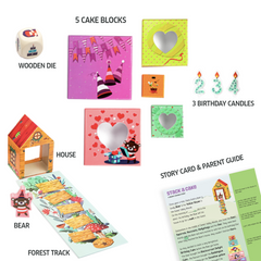 Stack a Cake, 3-6 Yrs, First Stacking Board Game, Roll and Play-Sing and Dance