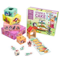 Stack a Cake, 3-6 Yrs, First Stacking Board Game, Roll and Play-Sing and Dance