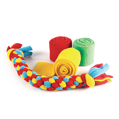 Art and Craft DIY Gift- Dog Collar and Fleece Tug Toy