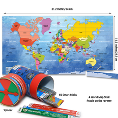 Smart Sticks Countries of the World, Game and Puzzle-Return Gifts Combo Pack of 6