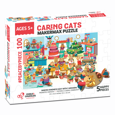 Makermax Cat 100 Piece Jigsaw Puzzle