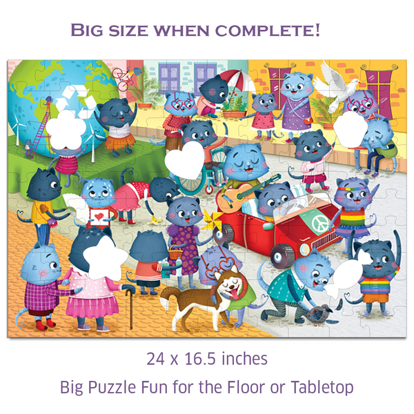 Lotothot Cat 100 Piece Jigsaw Puzzle