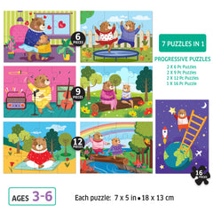 Happy Habits-7 in 1 Jigsaw Puzzle and Activity Set for Kids Age 3 and Up