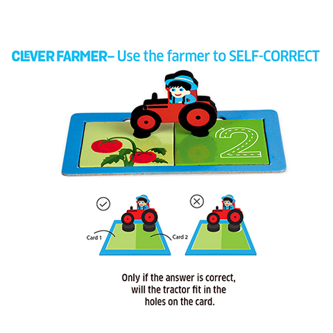 Clever Counting - Preschooler, Self Correcting Matching Numbers Puzzle -Pack of 5
