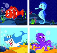 ZiGYASAW Step Up Jigsaw Puzzle Ocean Animals (Wipe-Clean Surface, Ocean Animals, Great Gift for Girls and Boys - Best for 3,4,5,6, Year olds)