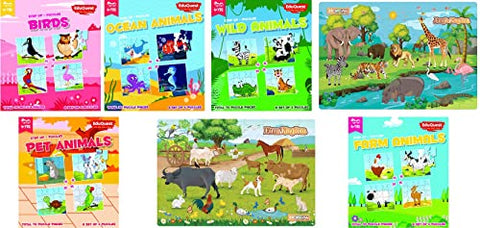 ZiGYASAW Puzzle for 4 & 7 Years Old Kids and Above, Fun and Challenging | Educational Toys and Games for Focus, Memory, Mental Boost (Animals Puzzle)