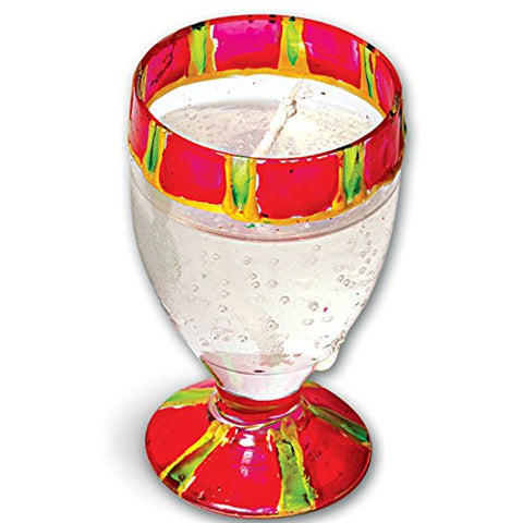 Glass Painted Candle Goblets