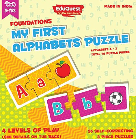 Zigyasaw Foundation ABC Alphabet Jigsaw Puzzle (Wipe-Clean Surface, 78 Pieces, Great Gift for Girls and Boys - Best for 3,4,5,6,7,8 Year Olds)