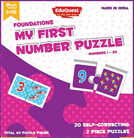 Zigyasaw Foundation Numbers Jigsaw Puzzle (Wipe-Clean Surface, 40 Pieces, Great Gift for Girls and Boys - Best for 3,4,5,6,7,8 Year Olds)