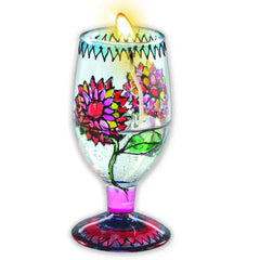 Glass Painted Sparkling Gelcandles