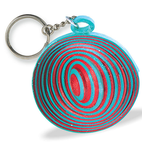 PAPER QUILLED KEY RINGS