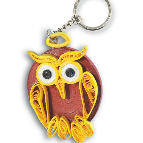 Key Tags Paper Quilling Key Holder Key Tag Quilling Owl Keychain