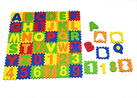 Mini Soft Learning Eva Foam Blocks with Alphabet Numbers