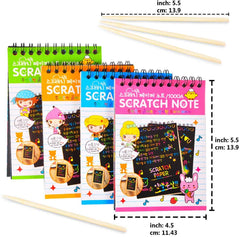 Rainbow Scratch Art Magic Notebook - FREE SHIPPING