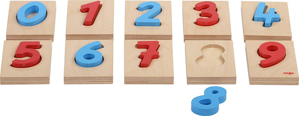 HABA Numeric Wooden Blocks Shape Board Puzzles Games for Toddlers Ages 3 Years | Mathematics