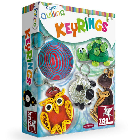 PAPER QUILLED KEY RINGS