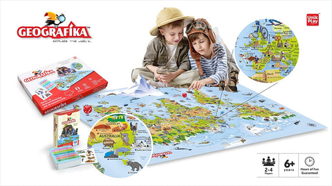 GEOGRAFIKA - Illustrated Map Card Game (Unik Play)