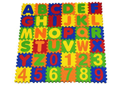 Mini Soft Learning Eva Foam Blocks with Alphabet Numbers