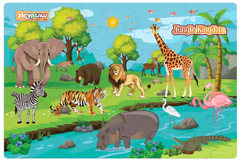 Zigyasaw Wild Animals Premium Giant Floor Puzzle Game | Creative Challenging Puzzles for Kids(Above 3 Years)