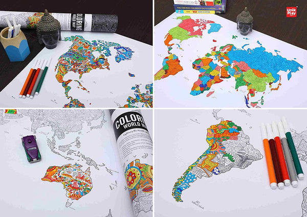 Colouring World Map (All Ages) – Edu Toys