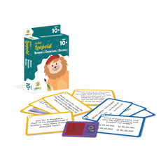 Luma World Educational Flash Cards for Ages 10 and Up: Artist Leopold | Game-based Maths Flash Cards with Magic Glass to view Hidden Answers | Learn Grade 5 Numbers, Decimals & Integers (Set of 50 Cards)