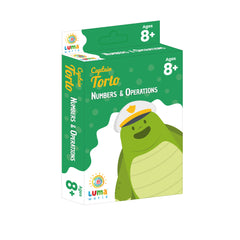 Luma World Educational Flash Cards for Ages 8 and Up: Captain Torto | Game-based Maths Flash Cards with Magic Glass to view Hidden Answers | Learn Grade 3 Numbers & Operations (Set of 50 Cards)