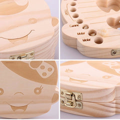 Wooden Tooth Album Keepsake Souvenir Box Organizer