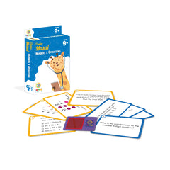 Luma World Educational Flash Cards for Ages 9 and Up: Doctor Masai | Game-based Maths Flash Cards with Magic Glass to view Hidden Answers | Learn Grade 4 Numbers & Operations (Set of 50 Cards)