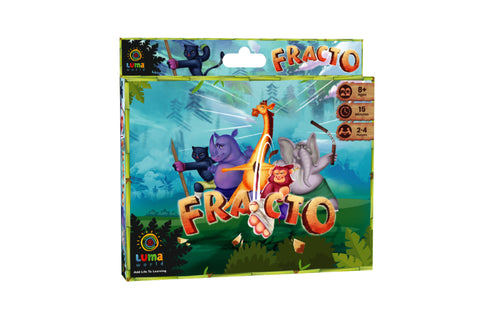 Luma World Educational Card Game for Ages 8 and Up: Fracto | 3-games-in-1 pack to Learn Fractions, Mental Maths, Memory & Communication | Visual and Number Cards for Conceptual Clarity (80 Cards)