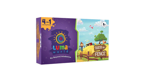 Luma World Educational Board Game: Guess the Fence | 4-in-1 Game-based STEM Activity Kit for Ages 8 years and up to Learn Geometry, Shapes and Creative Thinking | 300+ hours of Conceptual Activities