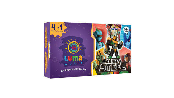 Luma World Educational Board Game: Alpha Steel | 4-in-1 Game-based STEM Activity Kit for Ages 10 years and up to Master Numeracy, Critical Thinking and Money | 300+ hours of Conceptual Activities