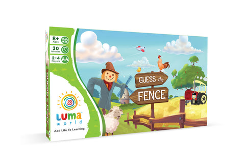 Luma World Educational Board Game for Ages 8 and up: Guess the Fence | STEM game to Improve Creativity, Visual Reasoning and Develop Multiple Intelligences | Creative Farm Boards and Shapes Included