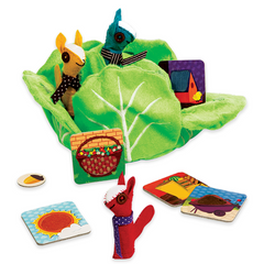 My Little Cabbage. Preschooler, Memory and Tactile Game with Finger Puppets
