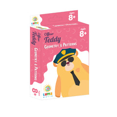 Luma World Educational Flash Cards for Ages 8 and Up: Officer Teddy | Game-based Maths Flash Cards with Magic Glass to view Hidden Answers | Learn Grade 3 Geometry & Patterns (Set of 50 Cards)