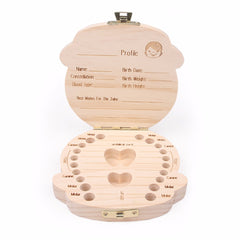 Wooden Tooth Album Keepsake Souvenir Box Organizer