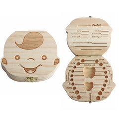 Wooden Tooth Album Keepsake Souvenir Box Organizer