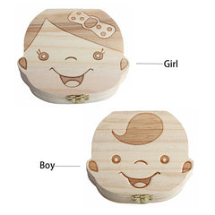 Wooden Tooth Album Keepsake Souvenir Box Organizer