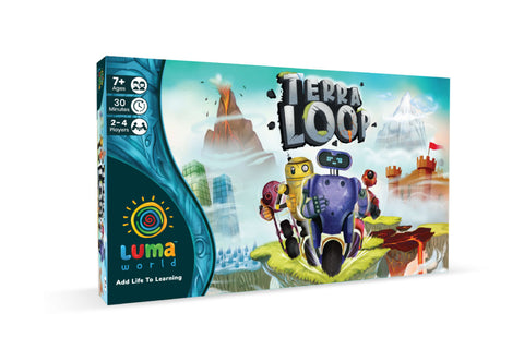 Luma World Educational Board Game for Ages 7 and up: Terra Loop | STEM game to Improve Numeracy Skills, Money Concepts and Develop Multiple Intelligences | Adventure Theme Board and Currency Included