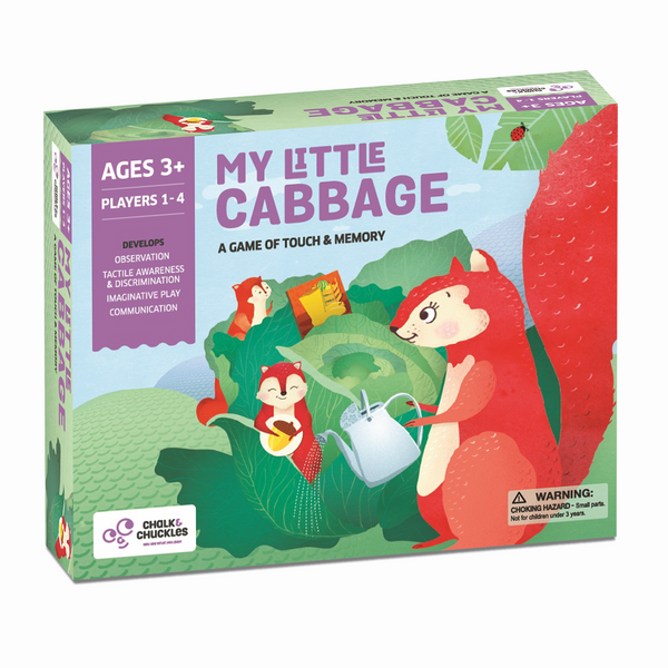 My Little Cabbage. Preschooler, Memory and Tactile Game with Finger Puppets