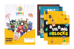 Luma World Grade 5 Math Application Workbooks and Building Blocks: Number Quest | Learn & Practice Numeracy Concepts through Visually Engaging Real Life Application Problems (Bundle of 4 Books)